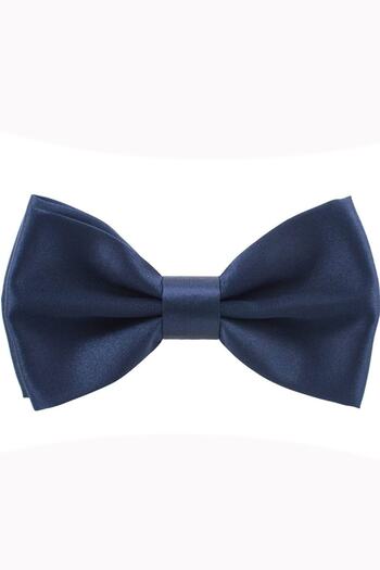 Gutiero Bow Tie Navy Blue Satin