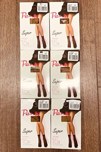 Penti Super 6 Pack Socks - Black