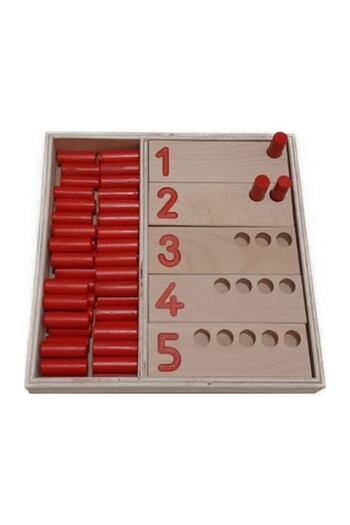 Montessori Gemisi Kırmızı Çubuklu Sayı Tahtaları