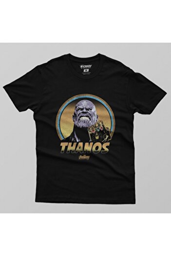 Crazy Ανδρικό μπλουζάκι Black Avengers Infinity War ρετρό Thanos
