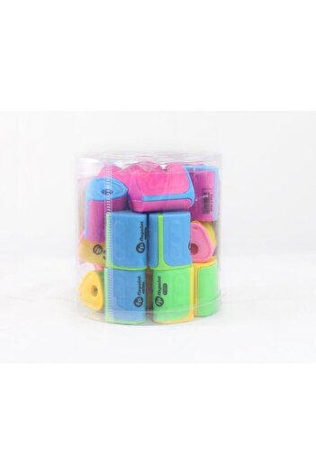 FixPoint Mixed Color Single Storage Pencil Sharpener P-0049