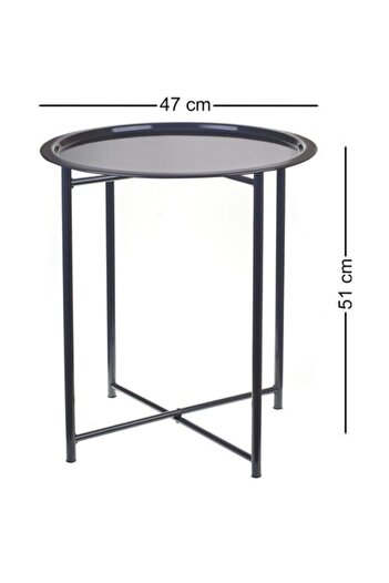HASTUNÇ Katlanabilir Metal Sehpa ve 2'li Sandalye Takımı
