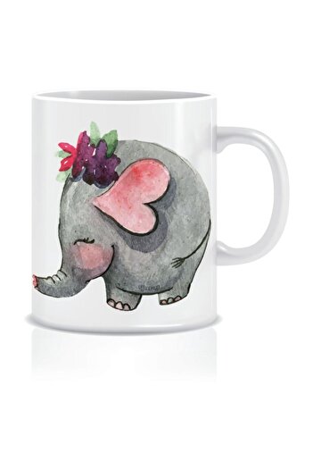 Officeküp An Elephant Bee Porcelain Coffee Cup
