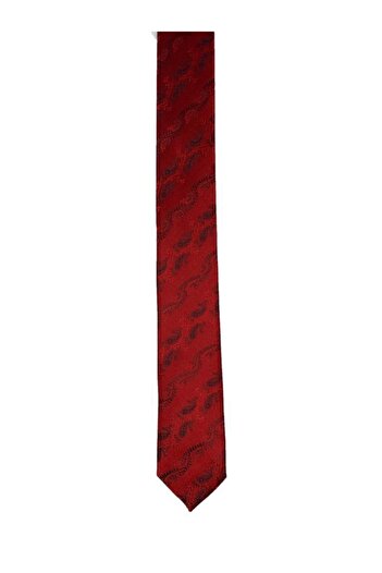 Brianze Shawl Pattern Red Slim Tie