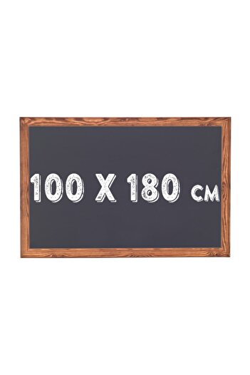 Chalky 100x150 cm Kara Tahta Ahşap Çerçeveli - Tebeşir Yazı Tahtası - Siyah