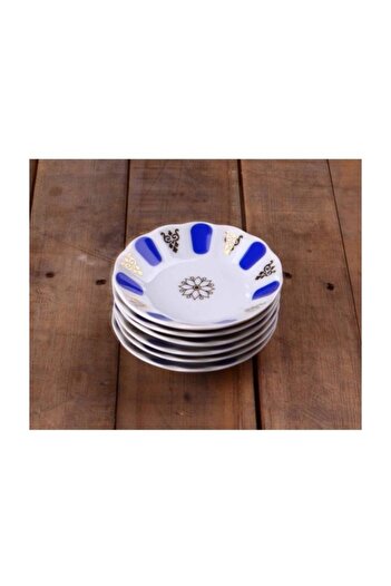 Porland Porcelain Blue Coffee Shop Tea Plate 6 Pieces Tea Plates