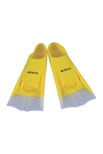 Delta Deluxe Yellow Silicone Pool & Sea Flippers - Swimmer Diving