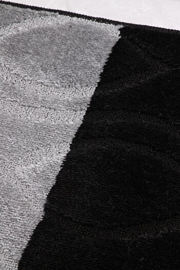 Confetti Erdek 60x100 50x60 47x50 cm BQF Black Bath Rug