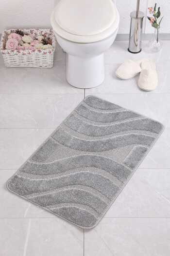 Confetti Symphony 60x100 cm platinum bathroom rug