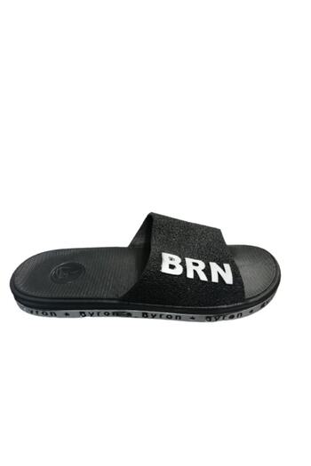 Byron Unisex Brn B050-10 Black Non-Slip Sole Sea Beach Pool Daily Walking Slippers