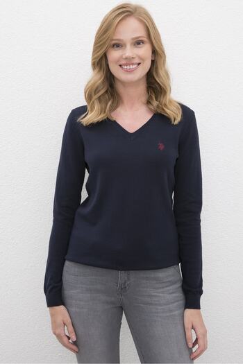 U.S. Polo Assn. Pulover de damă bleumarin
