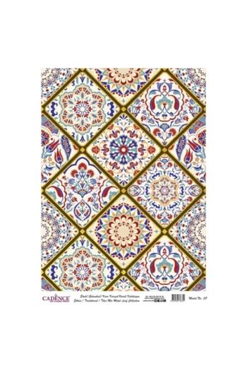Cadence Model 38 - Patterned Gold Foil Brass Decopage 30x42