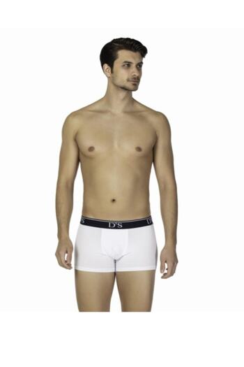 D'S Damat Ανδρικό Λευκό Navy Blue Boxer 2-pack