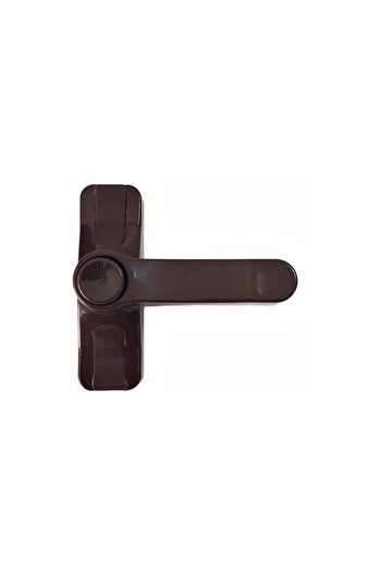 EYM 5 Pcs PVC Window Child Safety Burglar Security Lock Button Dark Brown