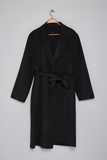 MANGO Woman Women's Gray Coat
