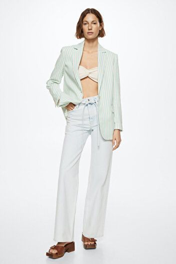 MANGO Woman Green Women's Blazer Jacket 27029205