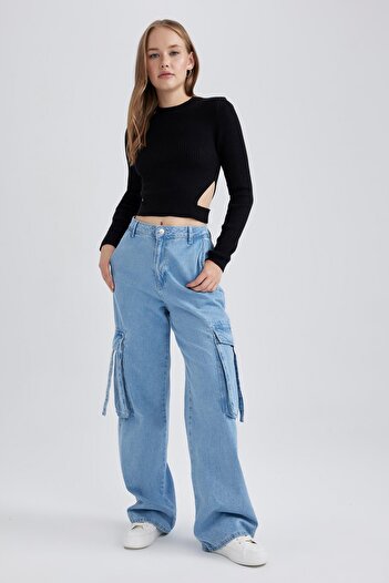 DeFacto Crew Neck Slim Fit Knitwear Sweater - U3149Az23Au
