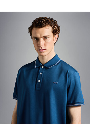 PAUL&SHARK MEN'S KNITTED POLOSHIRT C.W. COTTON