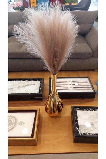 T.Concept Decorative Artificial Feather Flower 50 cm Brown