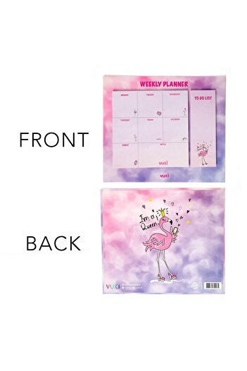 Şeker Ofisi Desktop Weekly Planner Notebook Model Flamingo