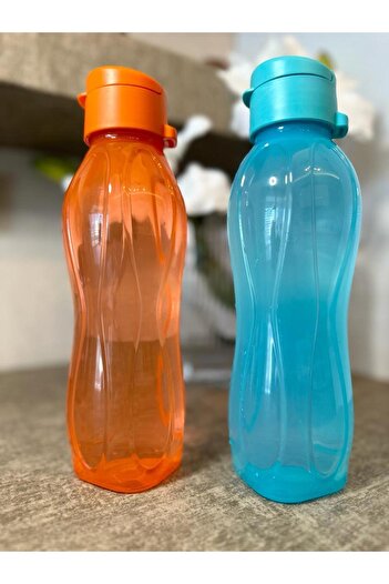 KÜÇÜK EW Set of 2 Eco Bottle Water Bottle - Practical Lid Flask 2x 750 Ml