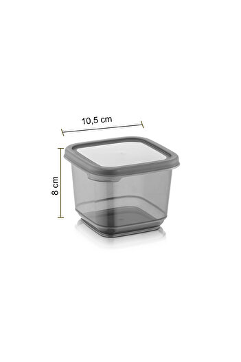 Meleni Home 24-Piece Anthracite Spice Set - Square Storage Container with Label, 0.50 Lt