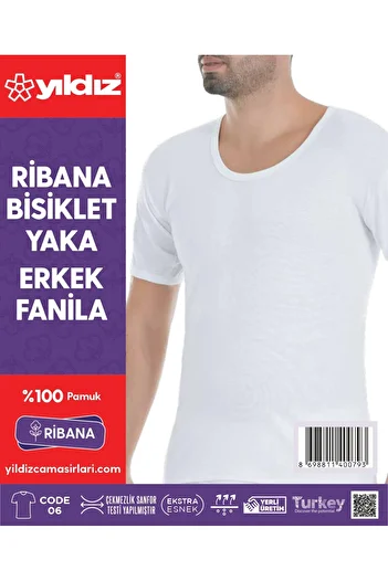 Yıldız Çamaşır YILDIZ LAUNDRY 100% COTTON/COTTON 3-PACK Ribbed Crew Neck Undershirt Q06