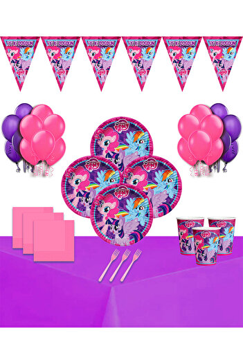 doğumgünüparti My Little Pony 16 Kişilik Doğum Günü Parti Süsleri Malzemeleri Seti
