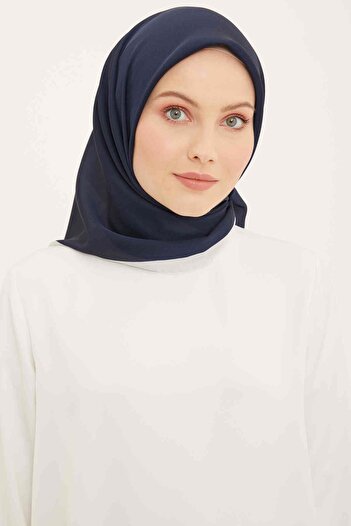 Armine Trend Navy Blue Solid Color Eliza Scarf 41