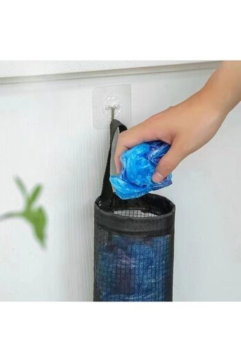 ebulduk 1 Hangable Nylon Bag Collector - Bag Holder and Storage Basket