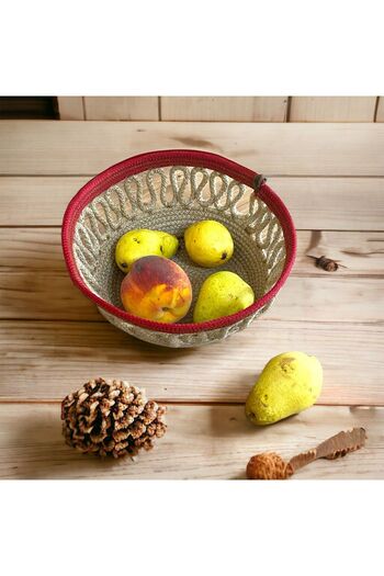AYŞE SERHOŞOĞLU HOME DESİGN Decorative Design Basket - Multi-Purpose Fruit Plate and Storage Box