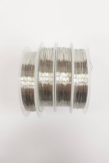 Hobigram Beads Assortment Silver Steel Wire (10 Mt) – Beads, Stylish Design, Women's Accessory – Beads – Beads