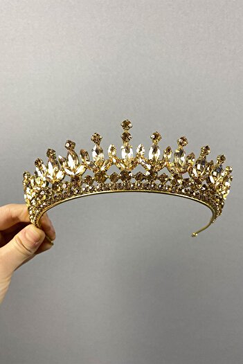 Hobigram Pedro Stone Bridal Henna Crown για τις πιο όμορφες νύφες – Κορώνα, Κρυστάλλινη Πέτρα, Κομψό Μοντέλο, Νυφικό Κορώνα – Κορώνα –