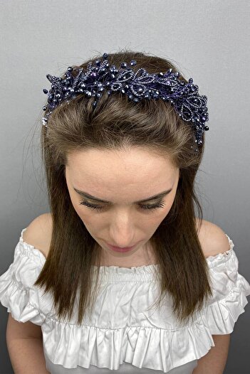 Hobigram Hair Accessory Women's Navy Blue Bridal Hair Accessory – Other Hair Accessories, Stylish Design – Other Hair