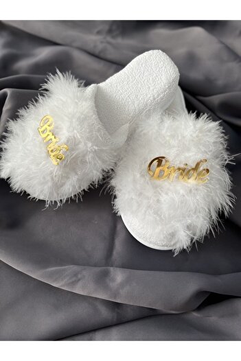 Hobigram Види тапочок Bride Пухнасті тапочки Gold – Особливий дизайн, аксесуари, якісне виготовлення, привабливий стиль