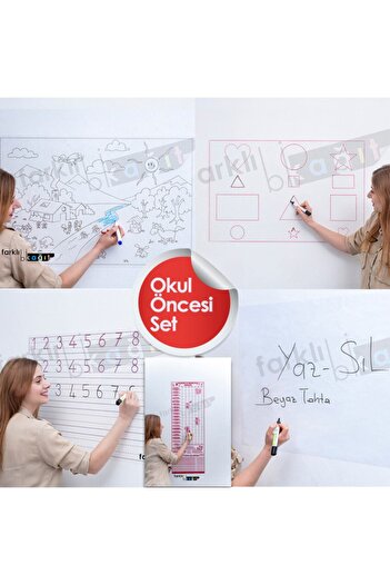 Farklı Bi Kağıt Okul Öncesi Dönem Için Yazı Tahtası Eğitim Seti 5’li