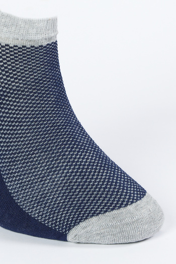 ALTINYILDIZ CLASSICS Men's Grey-Navy Blue Single Bamboo Sneaker Socks