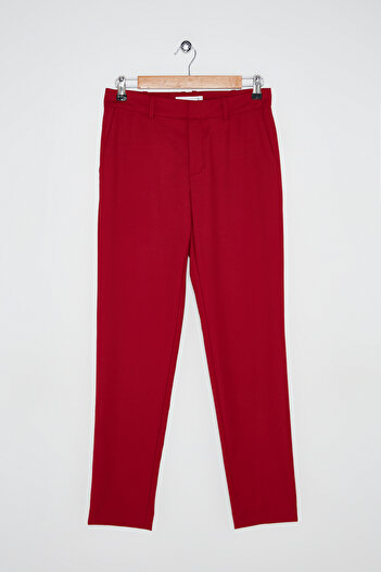 MANGO Woman Women's Red Trousers 77930108