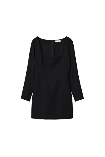 MANGO Woman Siyah Kadın Elbise 37013843