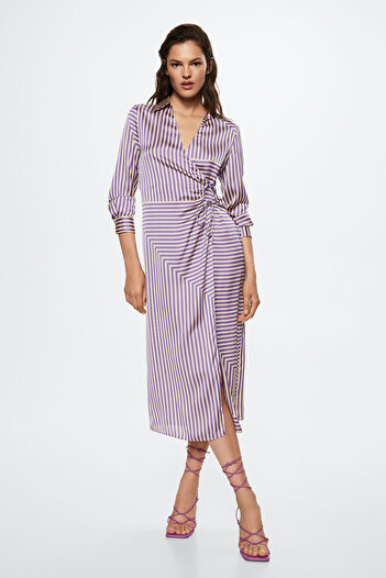 MANGO Woman Mor Kadın Elbise 37032885