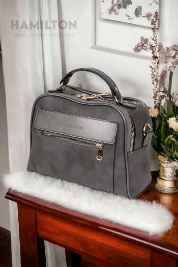 HAMILTON Original Women's Crossbody and Handbag with Adjustable Strap Leather Textured Three-Eye Large Stylish Shoulder and Hand Bag