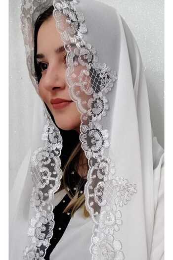 Lady Rio Mevlüt Cover, Mevlüt Cover, Mevlüt Shawl, Mevlüt Shawl, Baby Mawlid, French Lace Shawl SILVER LACE