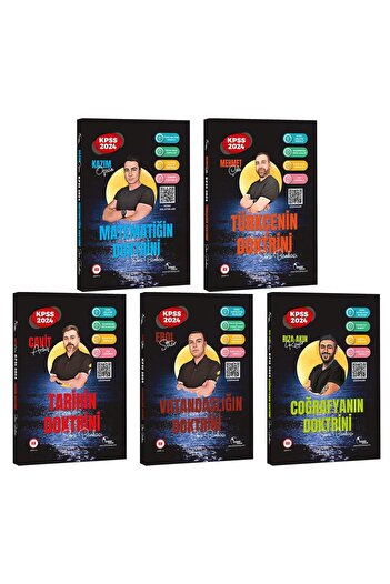 Doktrin Yayınları 2024 KPSS Genel Kültür Yetenek (Matematik,Türkçe,Tarih,Coğrafya,Vatandaşlık)(5 Kitap)+1 Kitap Hediye