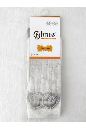 Bross GIRL'S Knee-Length Bow Socks