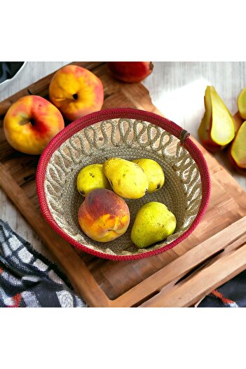AYŞE SERHOŞOĞLU HOME DESİGN Decorative Design Basket - Multi-Purpose Fruit Plate and Storage Box