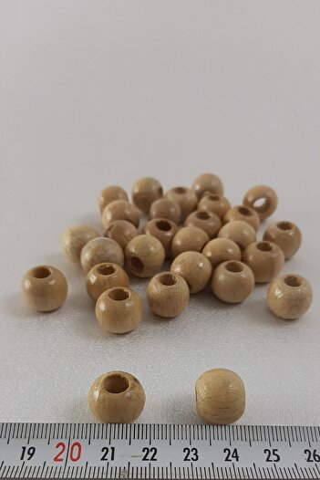 Hobigram Beads Assortment Varnished Natural Wooden Beads 11mm – Beads, Stylish Design, Women's Accessory – Beads –