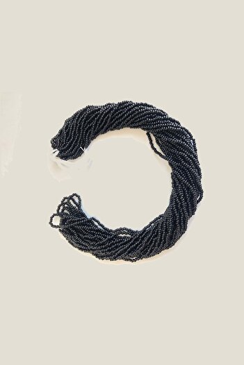 Hobigram Beads Assortment Black Shiny Sequence Sand Beads 2 mm – Beads, Stylish Design, Women's Accessory – Beads