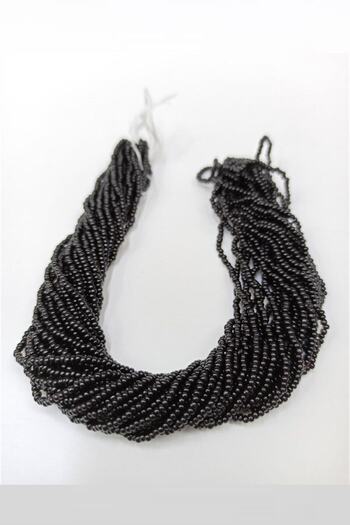 Hobigram Beads Assortment Black Shiny Sequence Sand Beads 2 mm – Beads, Stylish Design, Women's Accessory – Beads
