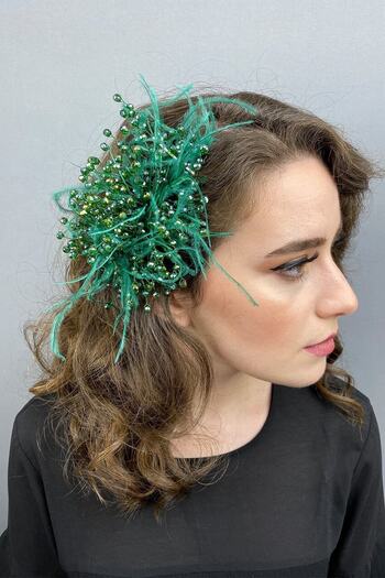 Hobigram Hair Accessory Crystal Beaded and Feather Hair Accessory – Other Hair Accessories, Stylish Design – Other