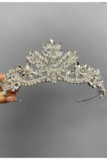 Hobigram Hair Accessory Henna Wedding Crown Bridal Crown with Crystal Stone – Other Hair Accessories, Stylish Design – Other